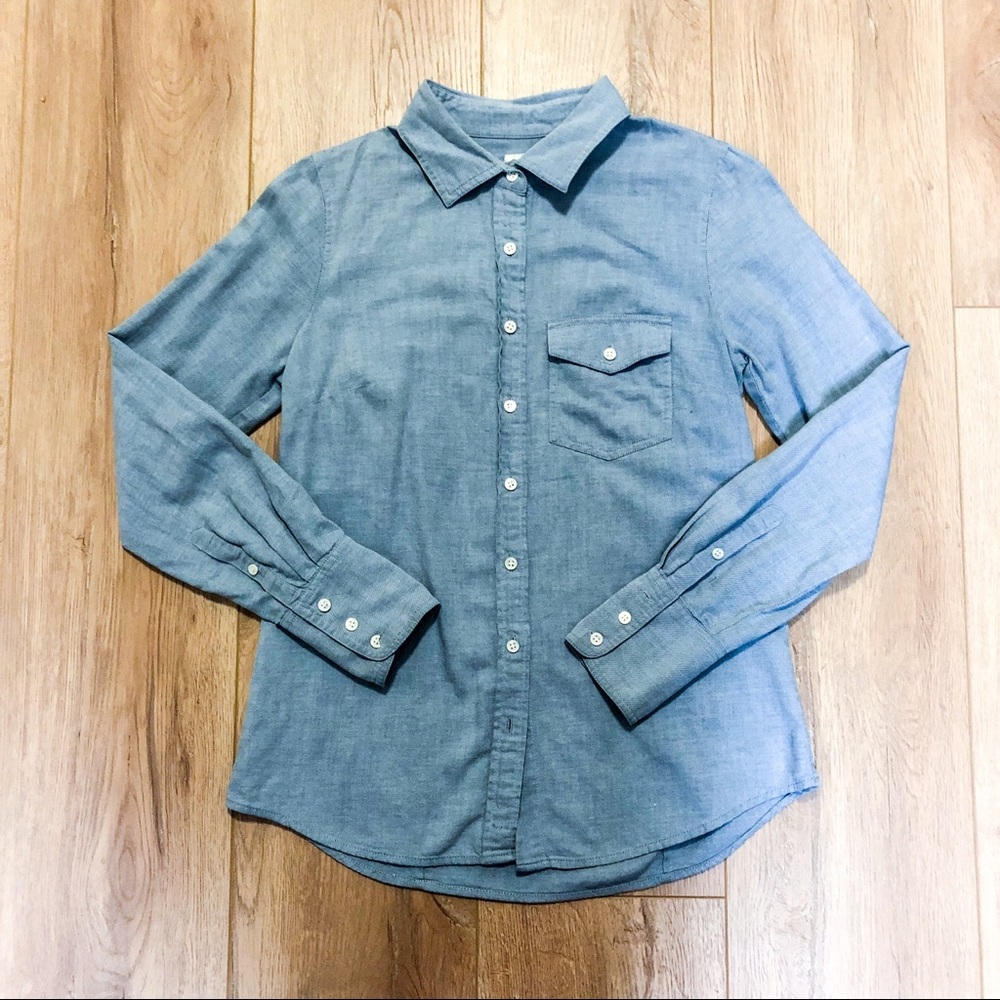 J. Crew “The Perfect Shirt” in Chambray